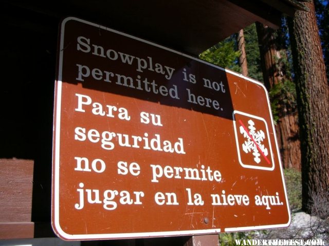 No snowplay!