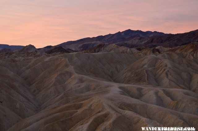 The First Pink of Dawn at Zabriske Point