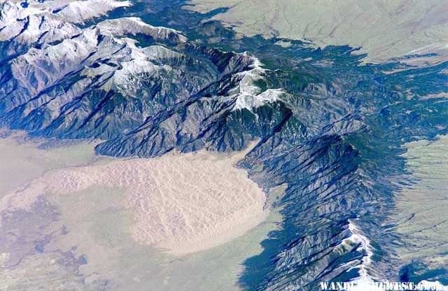View of Great Sand Dunes from space