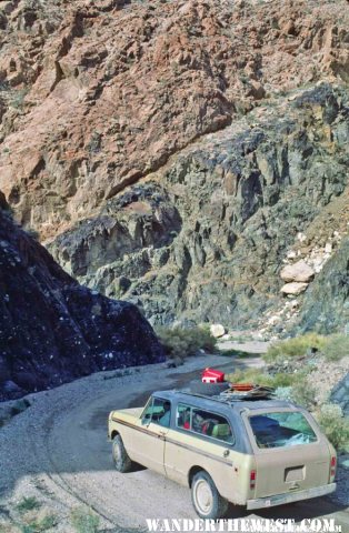 International Scout II Traveler in Goler Canyon about 1987