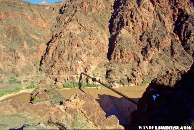 Foot-bridge over the Colorado at the bottom of the South Kaibab