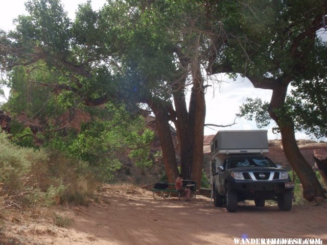 One of the camping spots back on Salt Creek. 