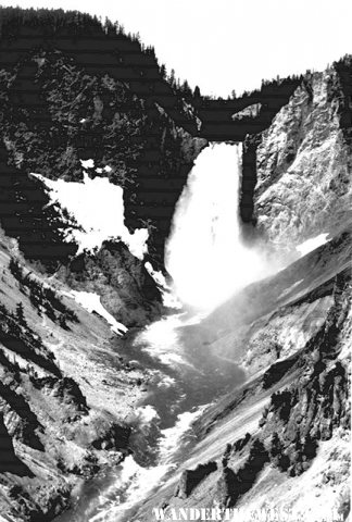 "Yellowstone Falls" by Ansel Adams, ca. 1933-1942