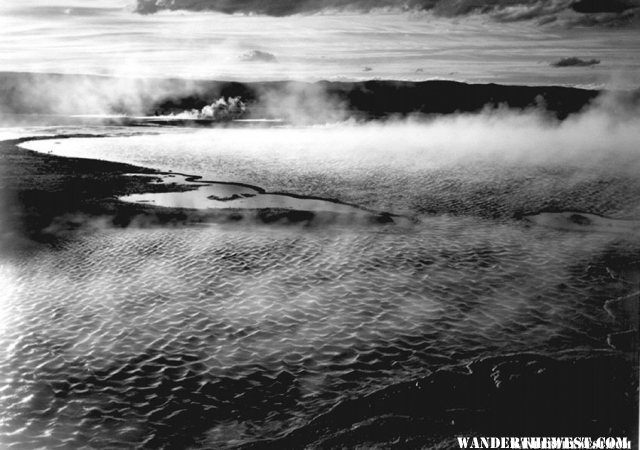 "Fountain Geyser Pool, Yellowstone National Park" by Ansel Adams, ca. 1933-1942