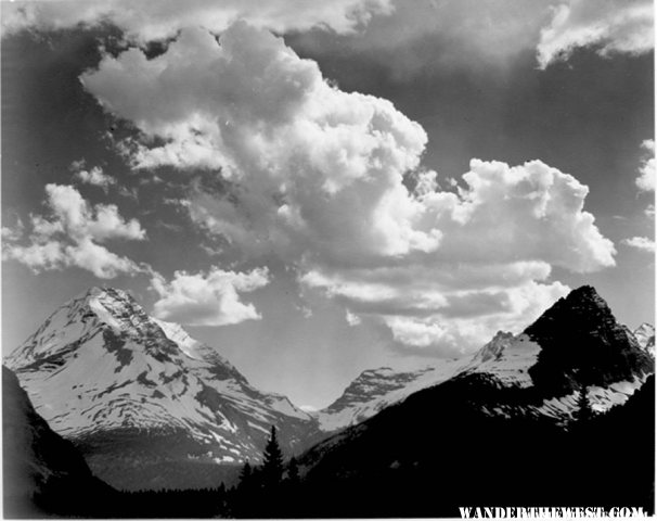 "In Glacier National Park" by Ansel Adams, ca. 1933-1942