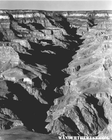 "Grand Canyon from S(outh). Rim, 1941" by Ansel Adams