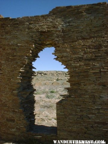 View of Penasco Blanco through doorway
