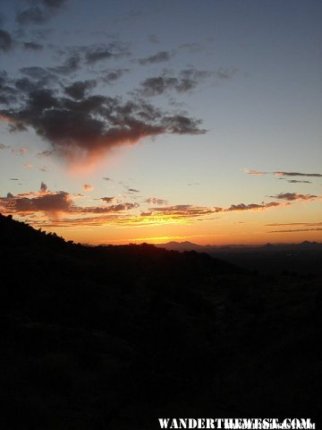 Sunset on Douglas Spring Trail