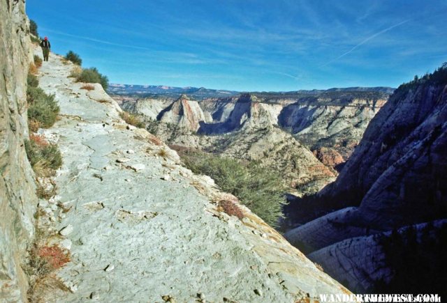 Zion's West Rim Trail is blasted from solid rock