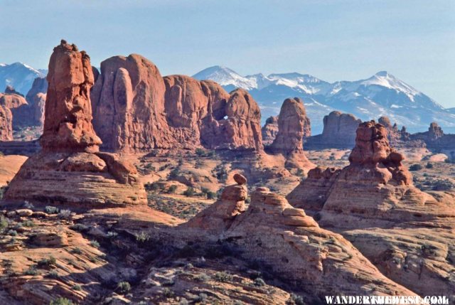 La Sal Mountains from Arches NP