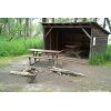 Three cooking shelters are available at Brooks Camp Campground