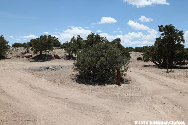 Non-developed BLM campsites at The Wedge