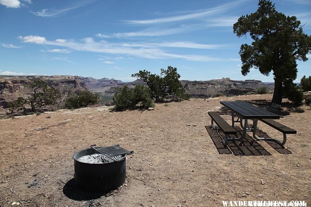 The Wedge - there are a few developed campgrounds on the rim