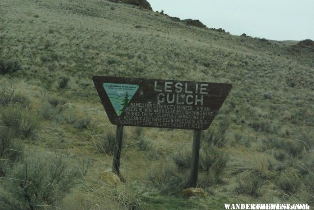 Leslie Gulch sign