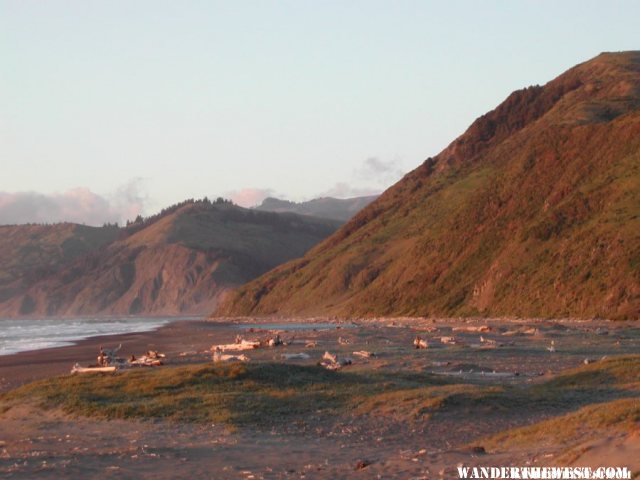 The start of the Lost Coast Trail. Mouth of the Mattloe River.