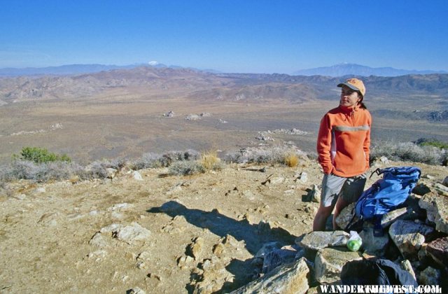 Dashka Takes in the View atop Ryan Mountain