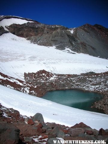 Alpine lake along trail