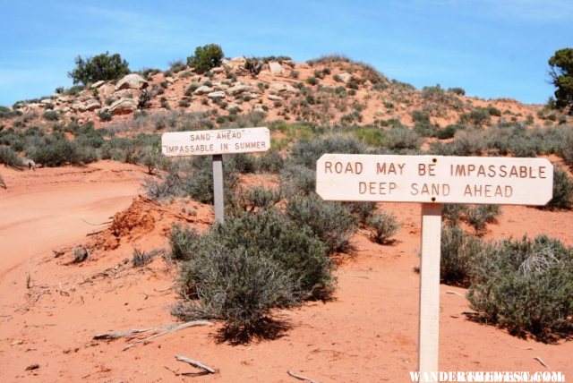 Arches Back country roads