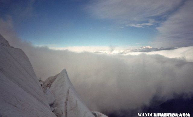 Summit of Mt Rainier way in the Distance
