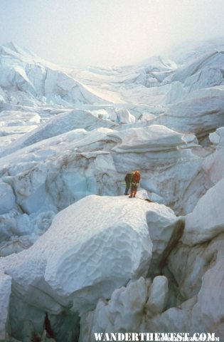 Mt St Helens--In the Icefall