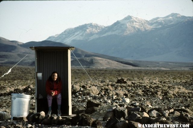 The good old outhouses at Saline 20 years ago.