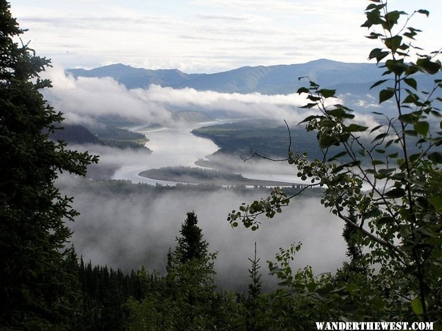 View of the Yukon River from above Eagle, Alaska