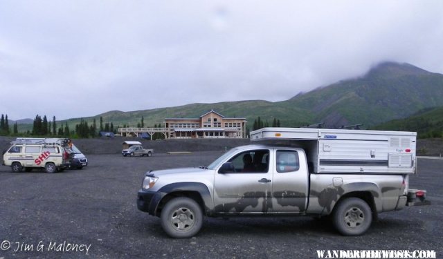 Parked by the visitor information center at Tombstone Territorial Park, Yukon