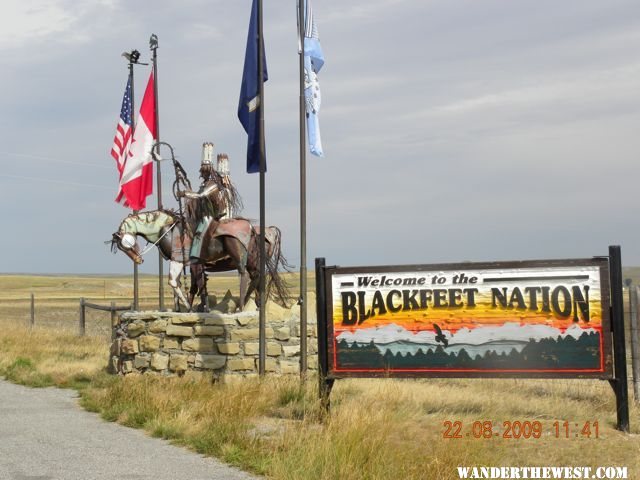 entrance Blackfoot reservation 