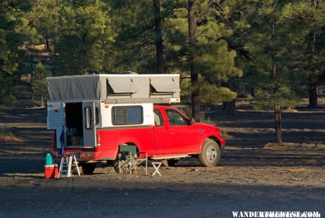 ATC Camped on FS Land near Sunset Crater, AZ