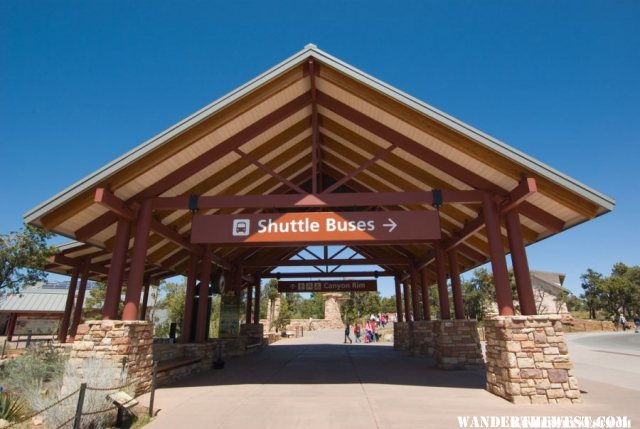 New Bus Shelter at South Rim Visitors' Center 