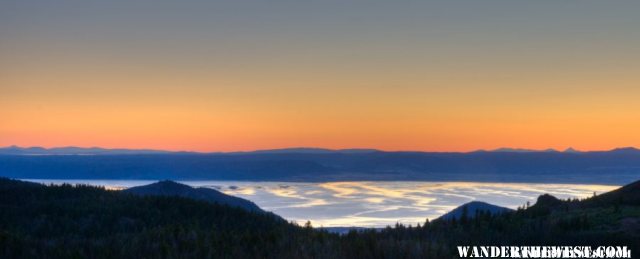 Goose Lake Sunset from Mount Bidwell