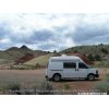 Accrete's AWD Chevy van at the Painted Hills, Oregon