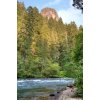 Eagle Rock Over North Umpqua River