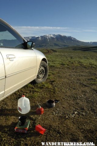 Minimalist camping in Bull Run Basin, Northern Nevada