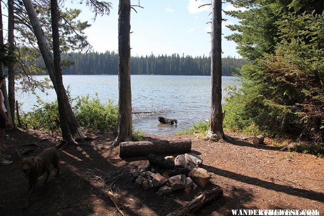 Hike in campsite at Deer Lake