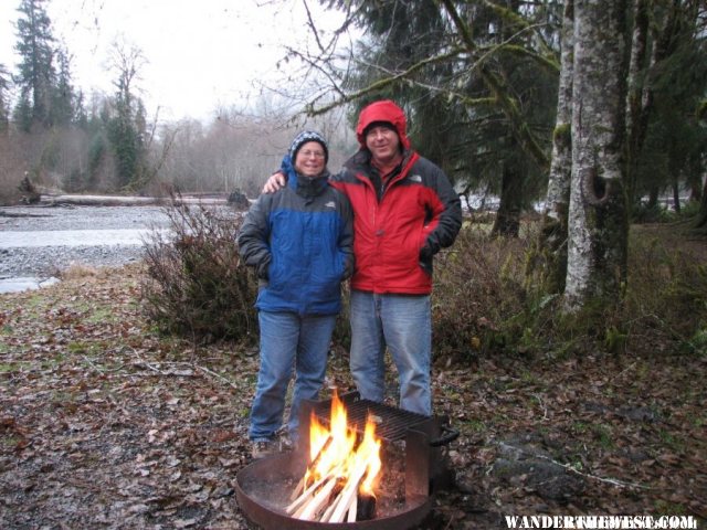 Nice and warm around the campfire.
