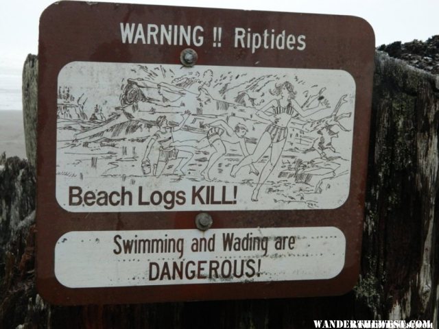 Unique warning sign.