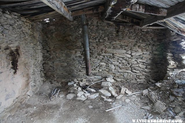 Inside of a miners cabin at Ophir