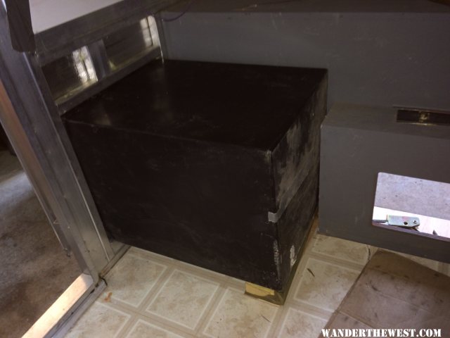 propane box inside of camper