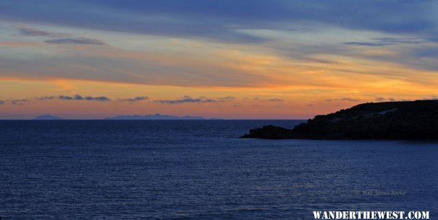 Inky Blue Sea Sunset