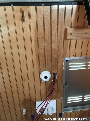 Reposition wiring, splicing in bead board paneling