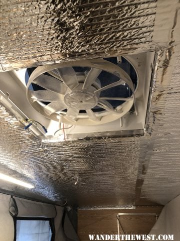 Fan sealed and holes made for wires