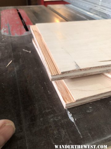 Cut to depth with table saw