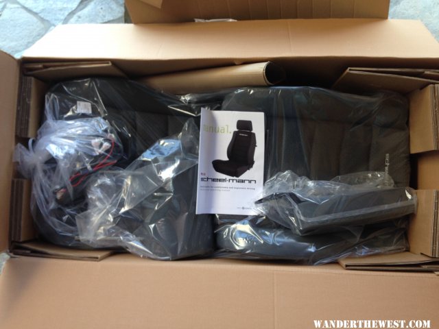 Scheel-Mann Vario F seat delivered in heavy cardboard shipping box