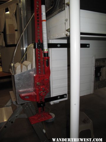 High lift jack and 5 gal fuel box