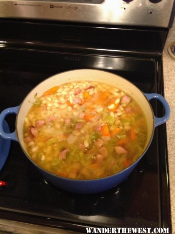 Bean soup for a snowy day