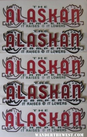 Alaskan emblems decals