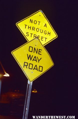 One-Way Dead-End sign