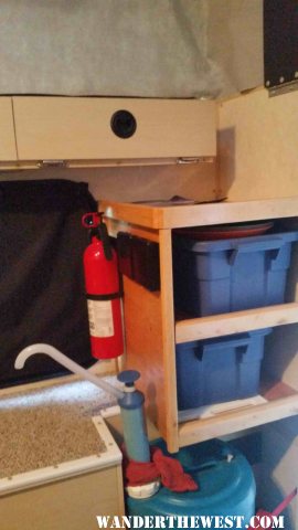 Shelf unit,  cup holders, water container