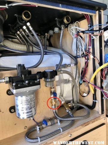 Hot Water Heater Check Valve Location (Newer Hawk and Raven)
